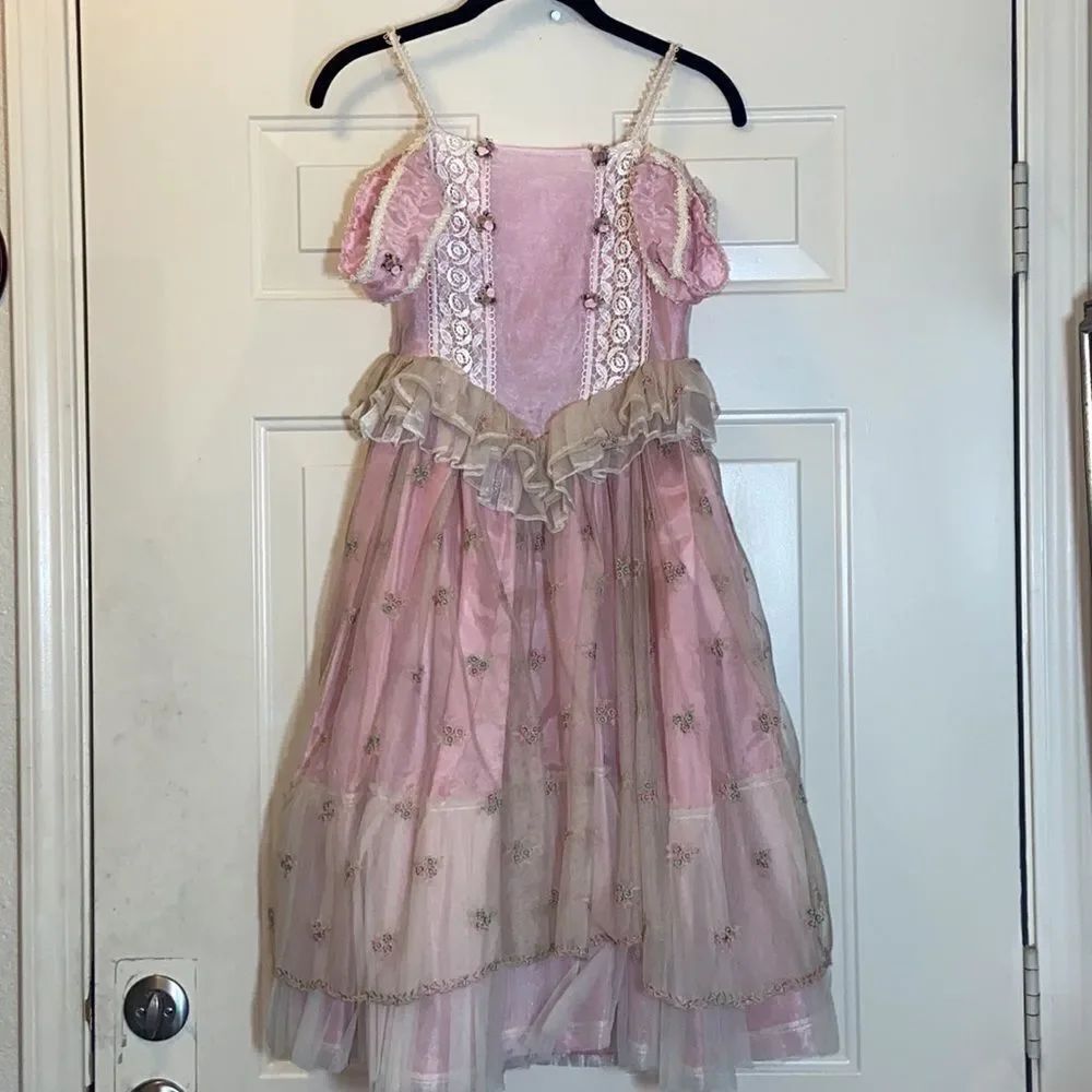 VTG,CREACIONES SARAHI EMBROIDERY GIRLS DRESS SIZE 8